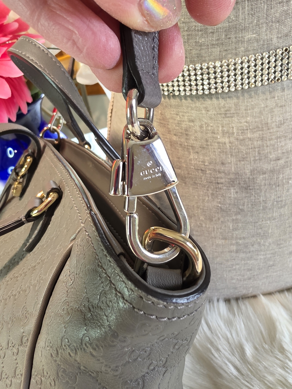 Gucci BreeMicro GG Embossed Small Shoulder/crossbody Tote - Picture 10 of 15